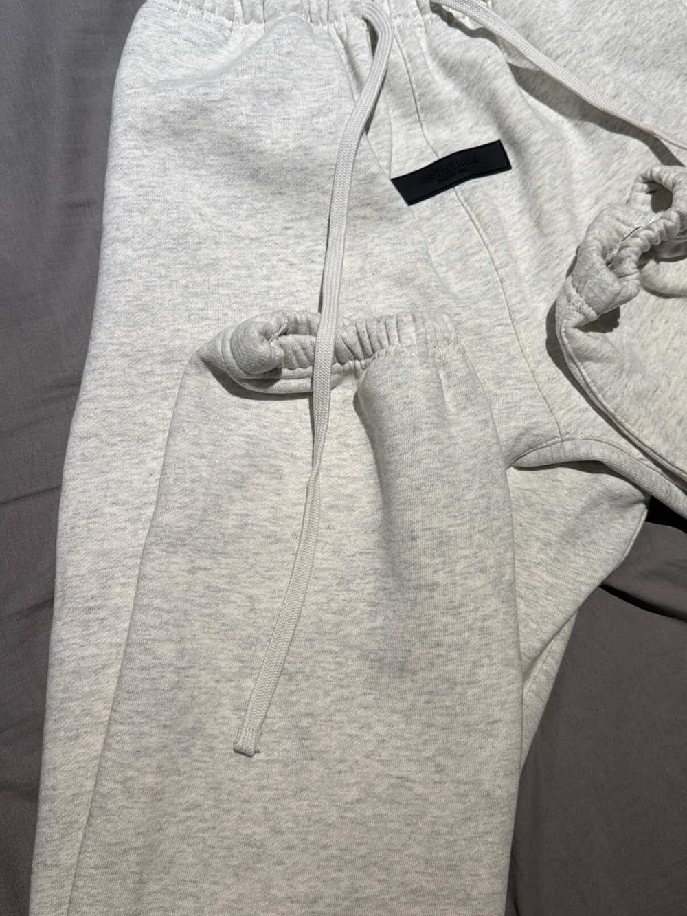 Essentials Light Heather Gray Sweatpants with Drawstring